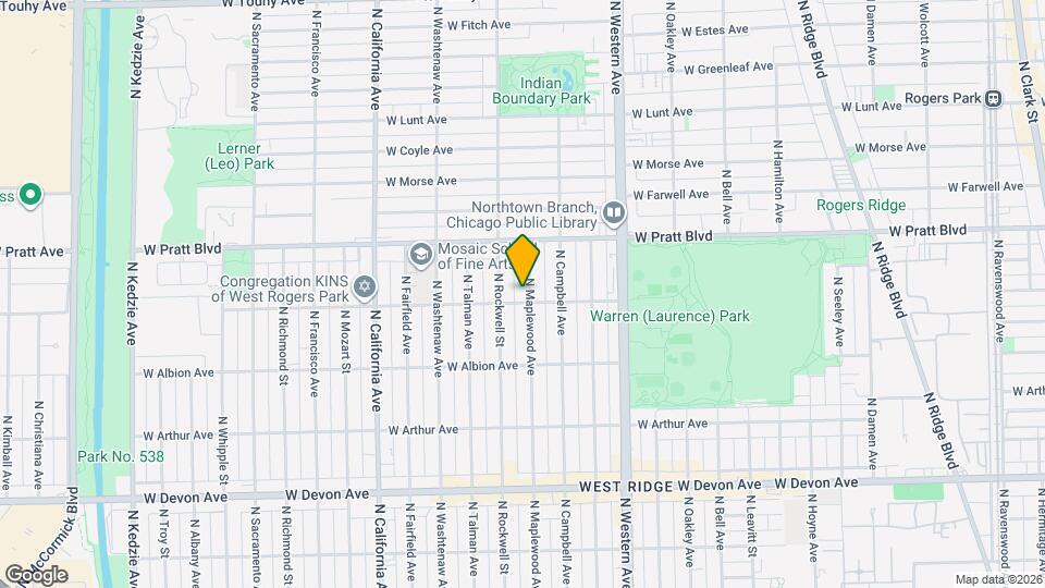 6712 N Maplewood Ave, Unit Maplewood 3rd floor Map and Location Details