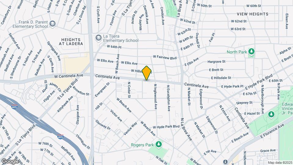 1327 Centinela Ave Mapa y Detalles de la Ubicación