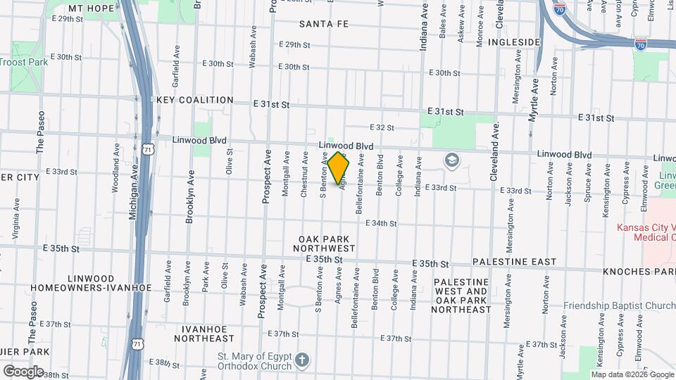 3304 Agnes Ave, Unit Downstairs Mapa y Detalles de la Ubicación