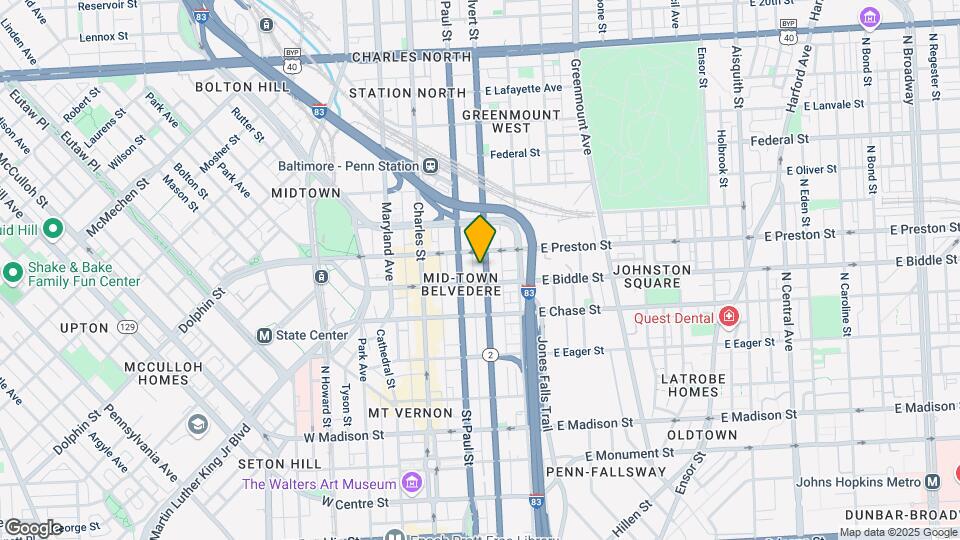 1214 N Calvert St Map and Location Details