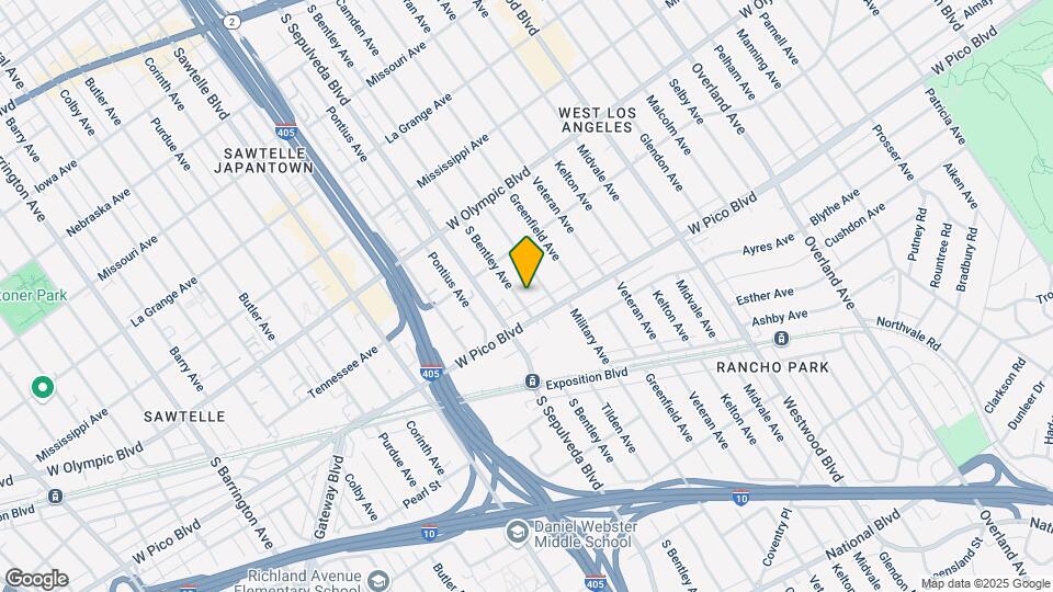 2350 S Bentley Ave Map and Location Details