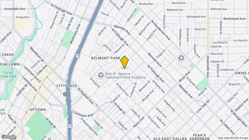 4615 Rusk Ave Map and Location Details