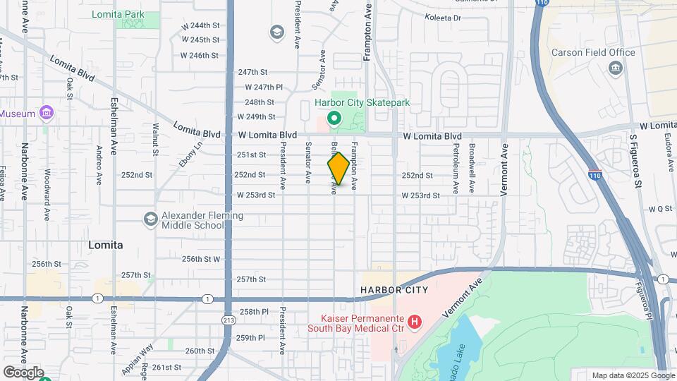 25230 Belle Porte Ave Map and Location Details