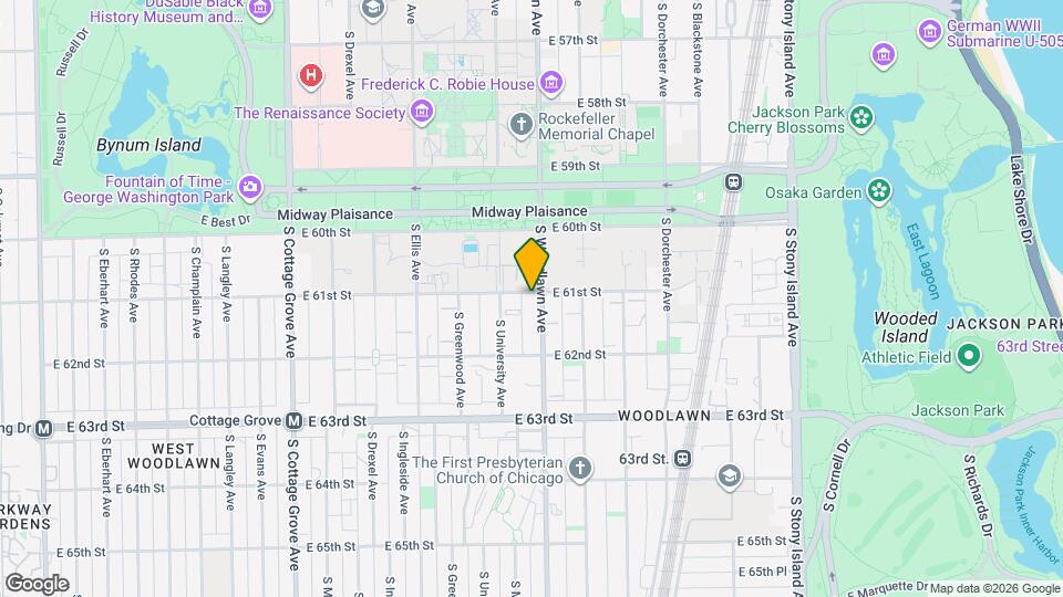 1169 E 61st St Map and Location Details