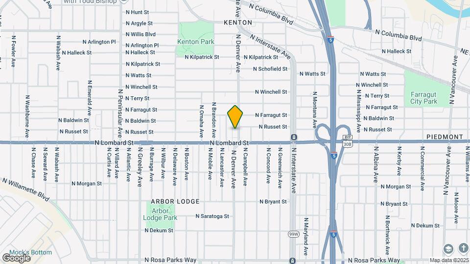 7541-7545 N Denver Ave Map and Location Details