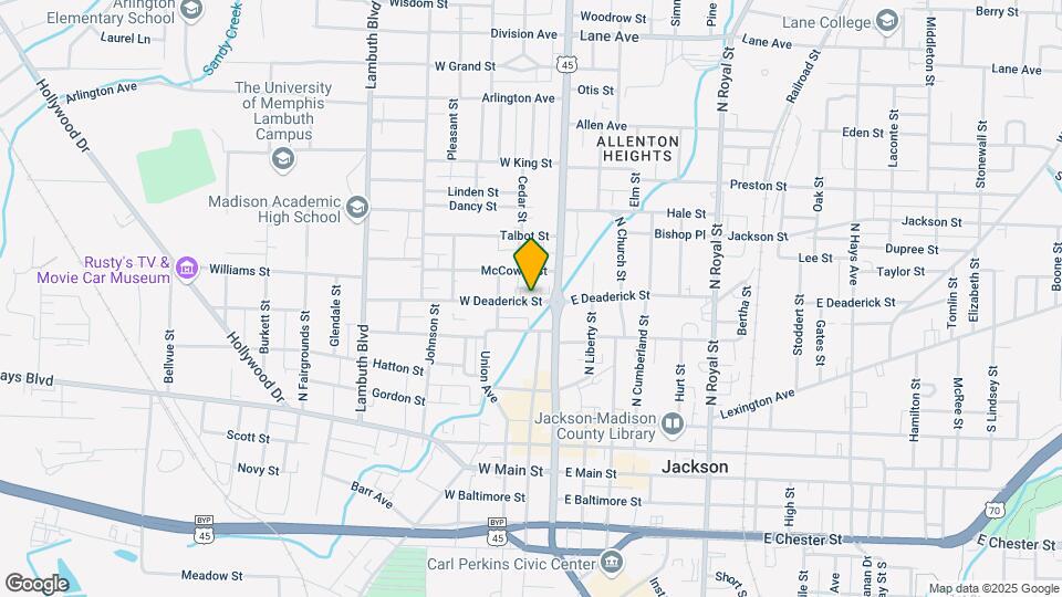 123 W Deaderick St Map and Location Details