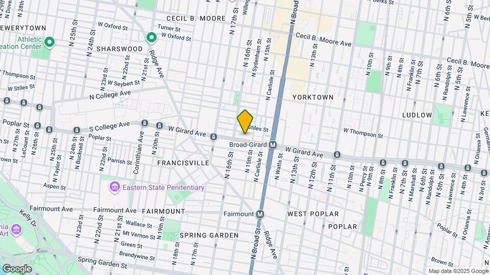 1513 W Girard Ave Map and Location Details
