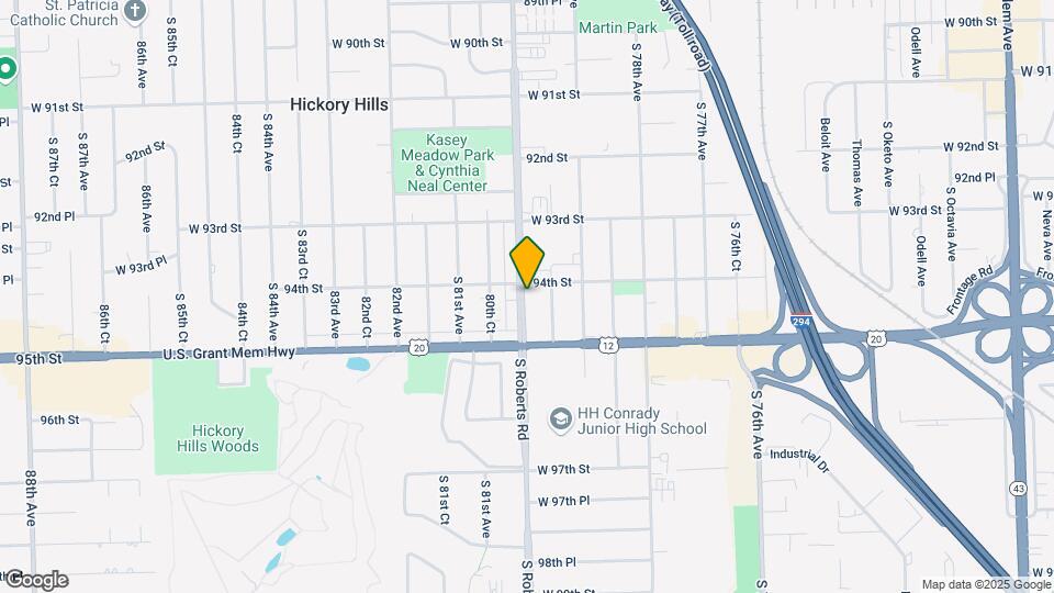 9407 S Roberts Rd Map and Location Details