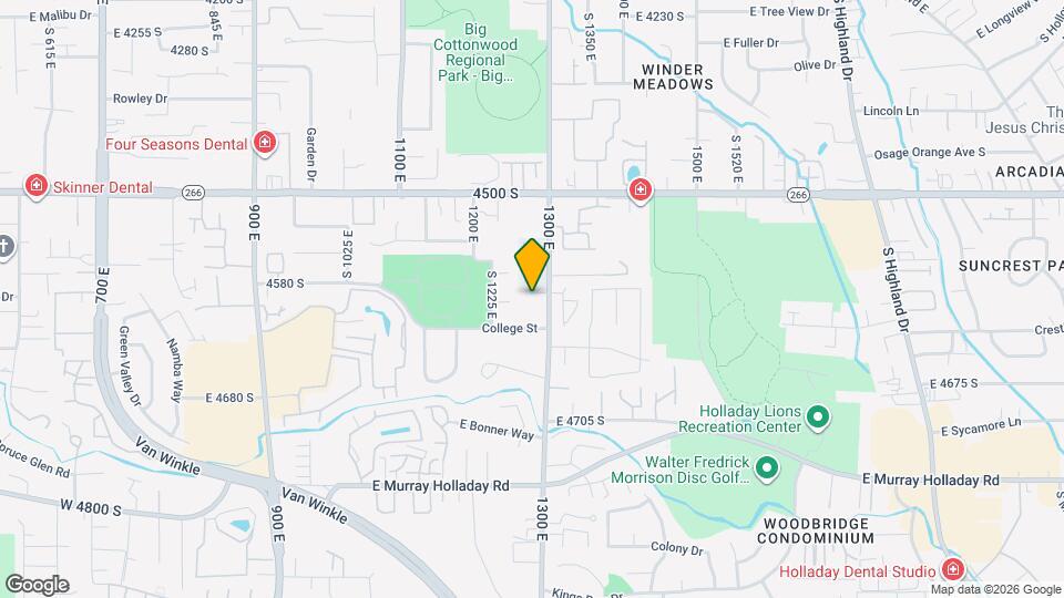 4596 S 1300 E Map and Location Details