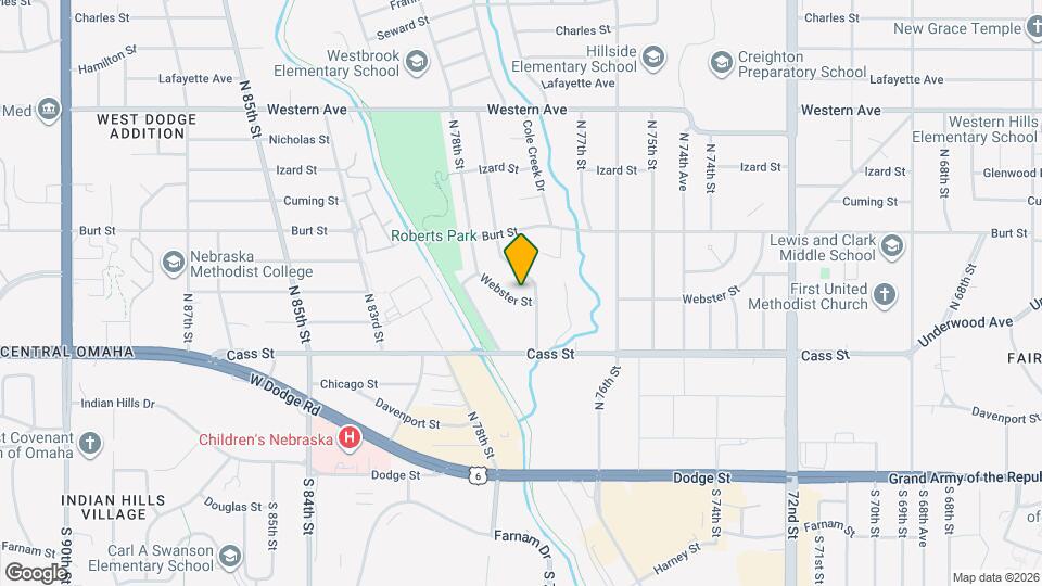 7704 Webster St Map and Location Details