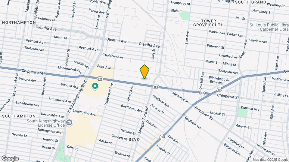 4333 Chippewa St Map and Location Details