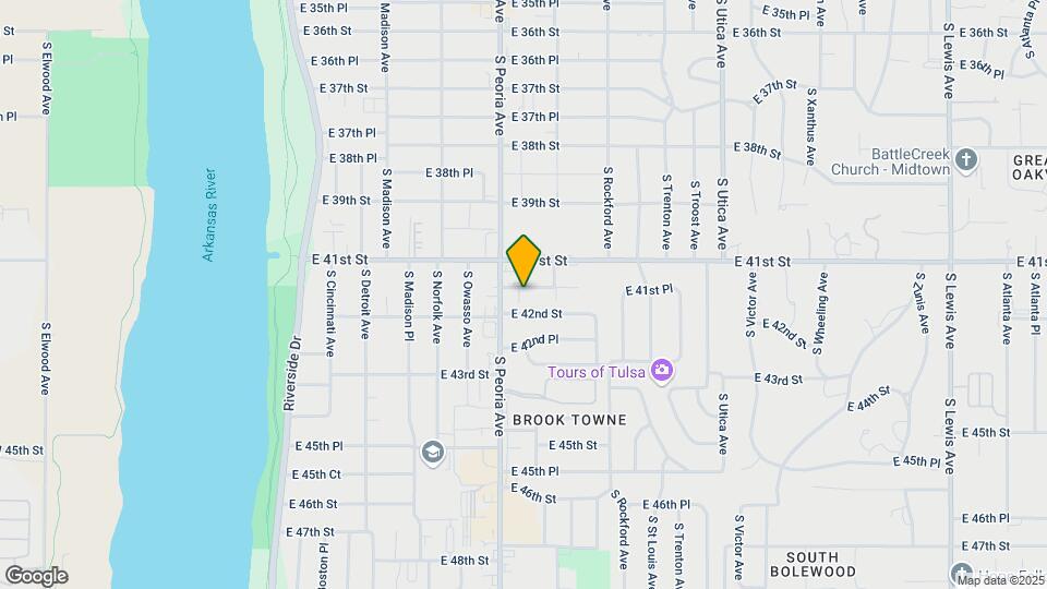 1318 E 41st Pl Mapa y Detalles de la Ubicación