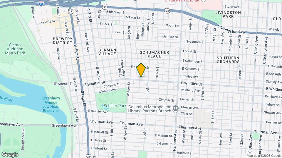 320 E Whitter St Mapa y Detalles de la Ubicación