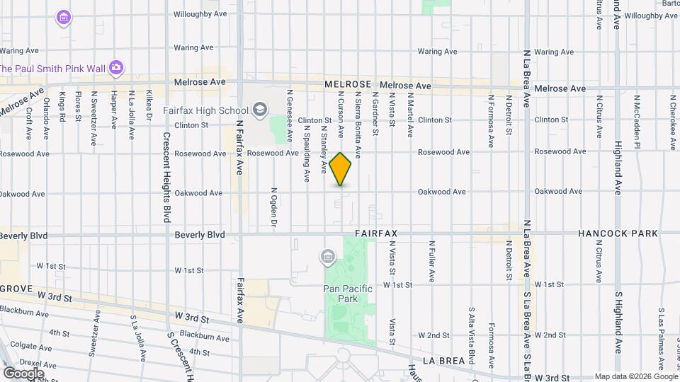 412 N Curson Ave, Unit 412.12 Map and Location Details