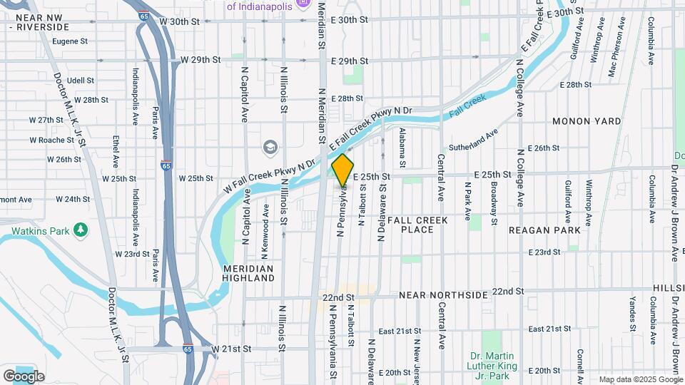 2439 N Pennsylvania St Map and Location Details