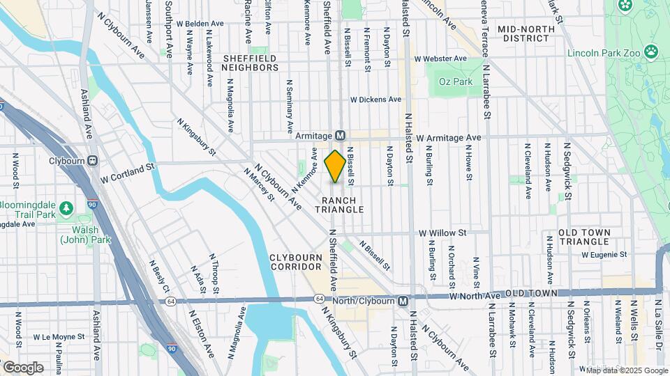 1875 N Sheffield Ave Map and Location Details