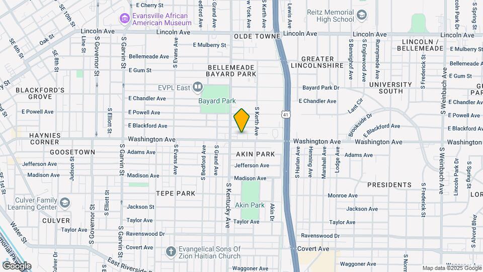 1018 Washington Ave Map and Location Details