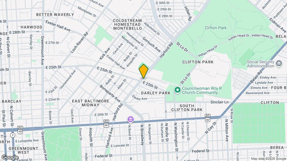 1606 E 25th St Map and Location Details