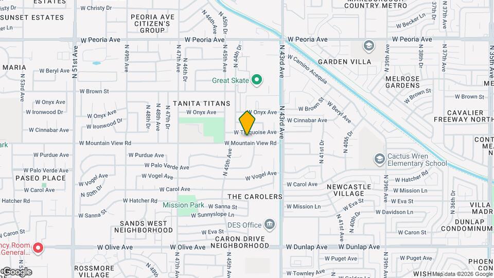 4416 W Mountain View Rd Map and Location Details