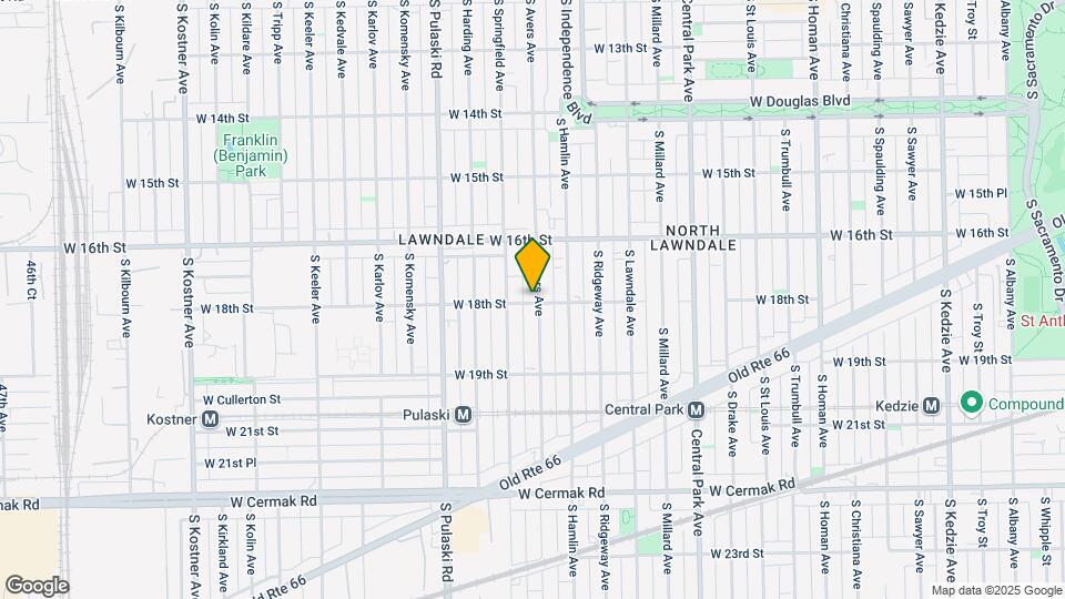 1658 S Avers Ave Map and Location Details