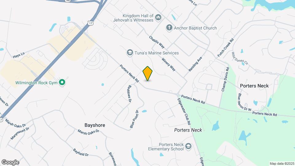 617 Porters Neck Rd Map and Location Details