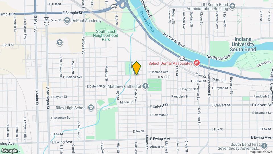 1002 E Indiana Ave Map and Location Details