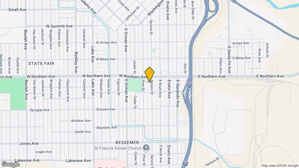 1317 Spruce St Map and Location Details