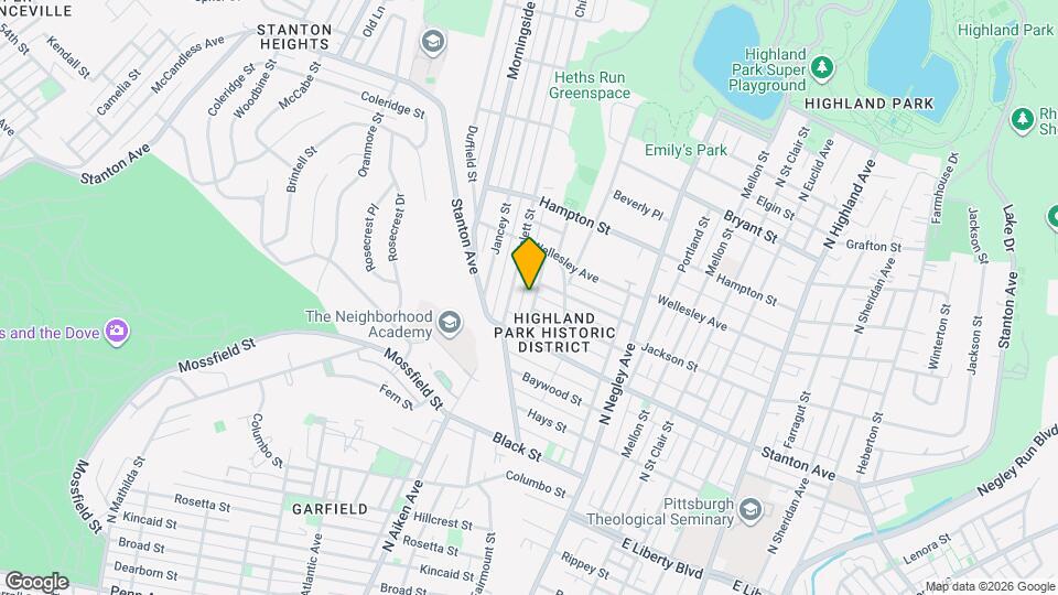 837 Highview St, Unit #2 Map and Location Details