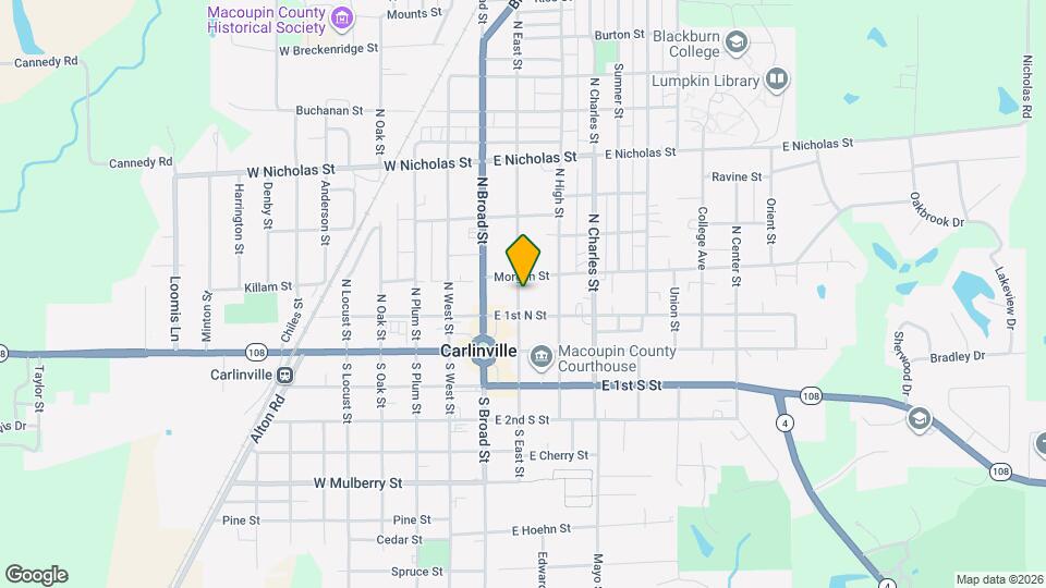 213 N East St, Unit A Map and Location Details