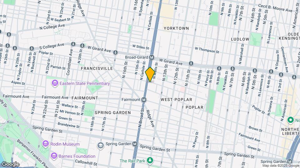813 N Broad St Map and Location Details