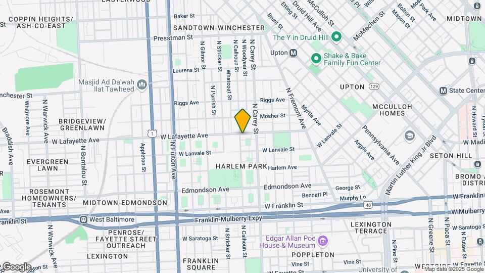 1339 W Lafayette Ave Map and Location Details