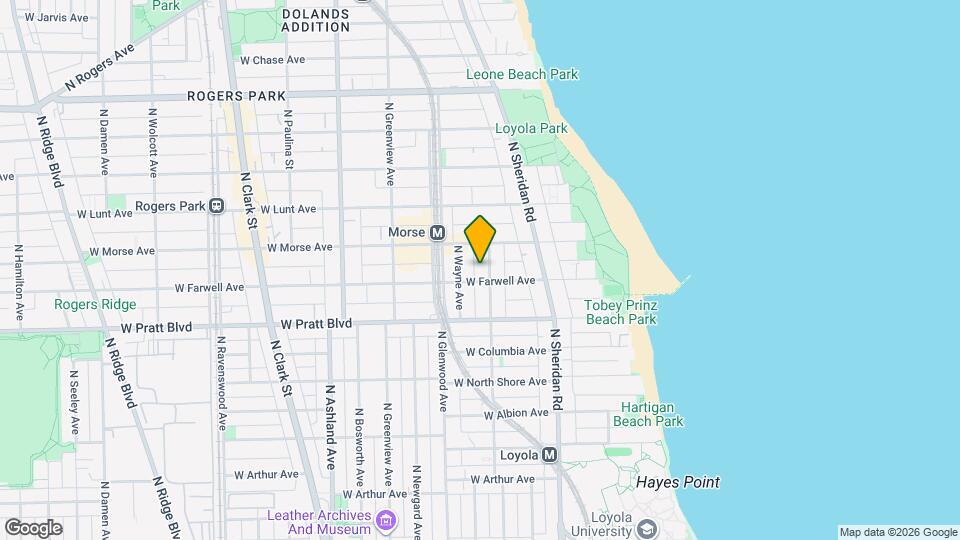 6912 N Lakewood Ave Map and Location Details