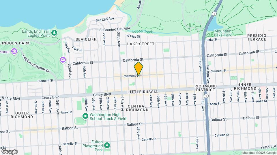 2141 Clement St Mapa y Detalles de la Ubicación