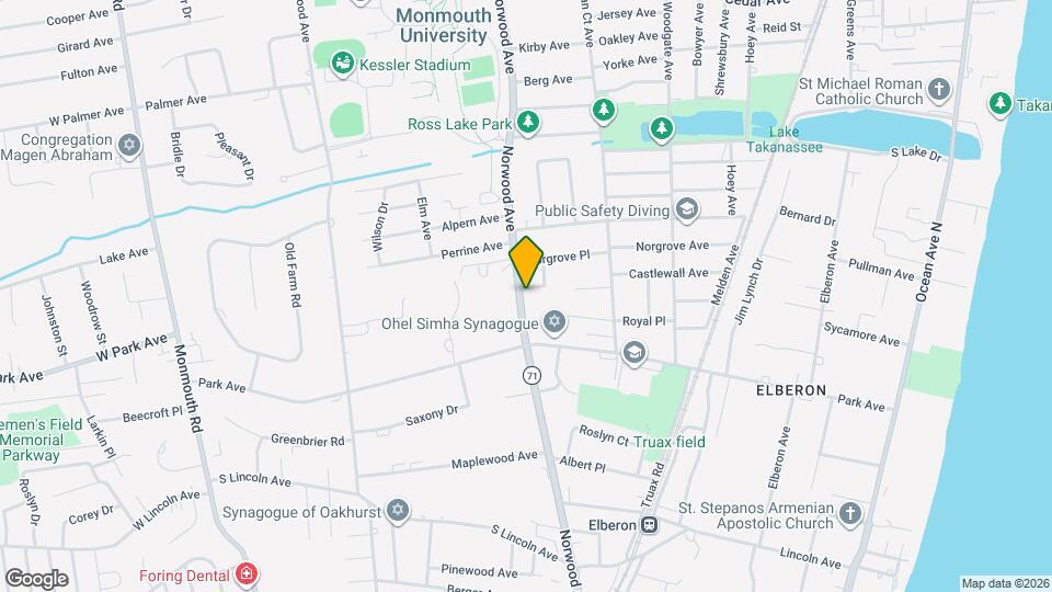 825 Norwood Ave Map and Location Details