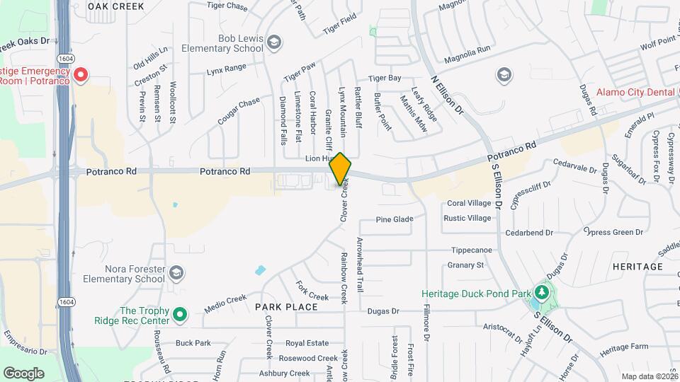 123 Clover Creek Map and Location Details