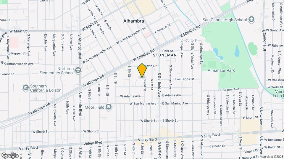 909 S 2nd St, Unit A Map and Location Details