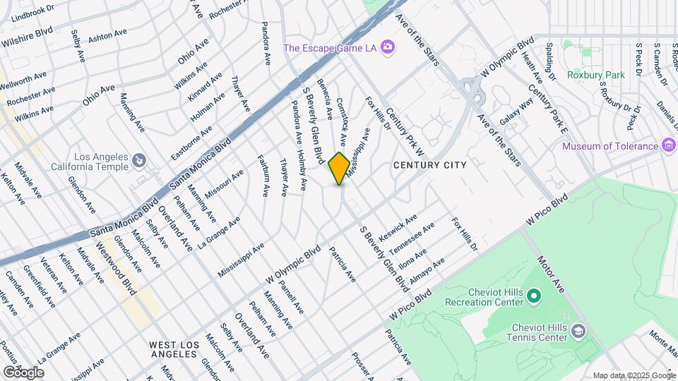 2105-2113 1/2 S Beverly Glen Blvd Mapa y Detalles de la Ubicación