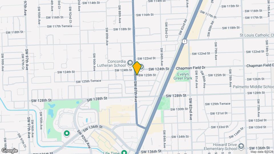 8640 SW 125th St Mapa y Detalles de la Ubicación