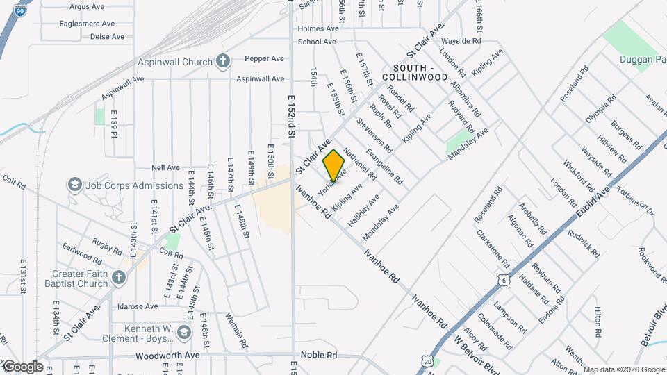 15340 Yorick Ave Map and Location Details