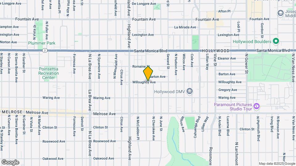 858 N Las Palmas Ave Mapa y Detalles de la Ubicación