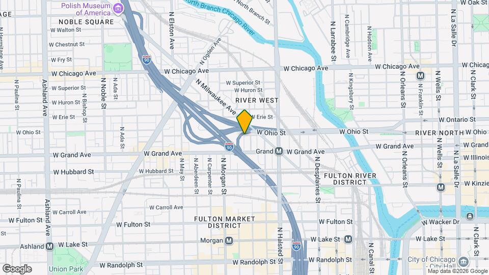 909 W Ohio St Map and Location Details