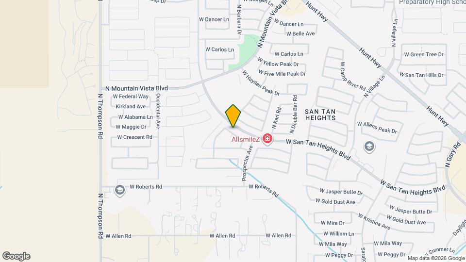 3630 W Mesquite Ave Mapa y Detalles de la Ubicación