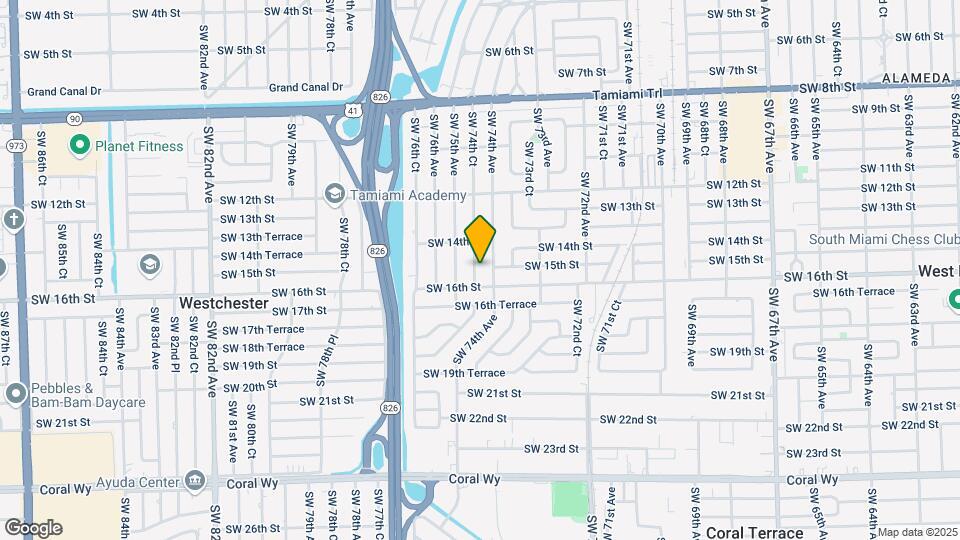 1543 SW 74th Ct Map and Location Details