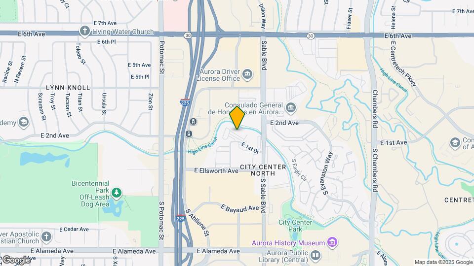 14343 E 1st Dr Map and Location Details