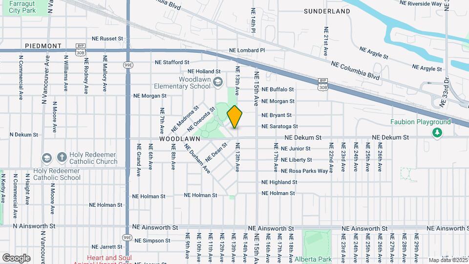 6817 NE 13th Ave Map and Location Details
