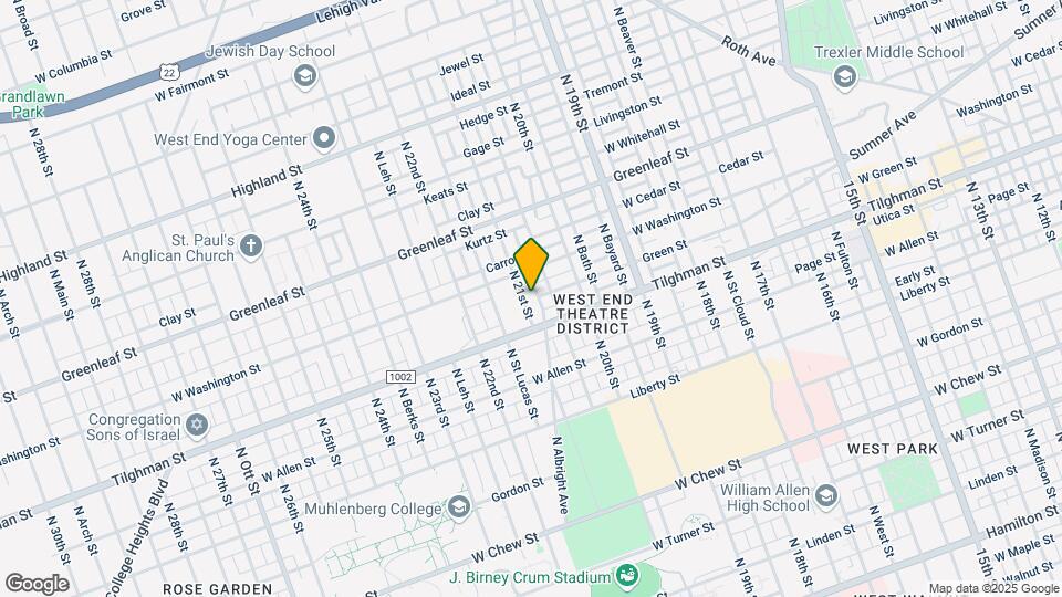 727 N 21st St Map and Location Details