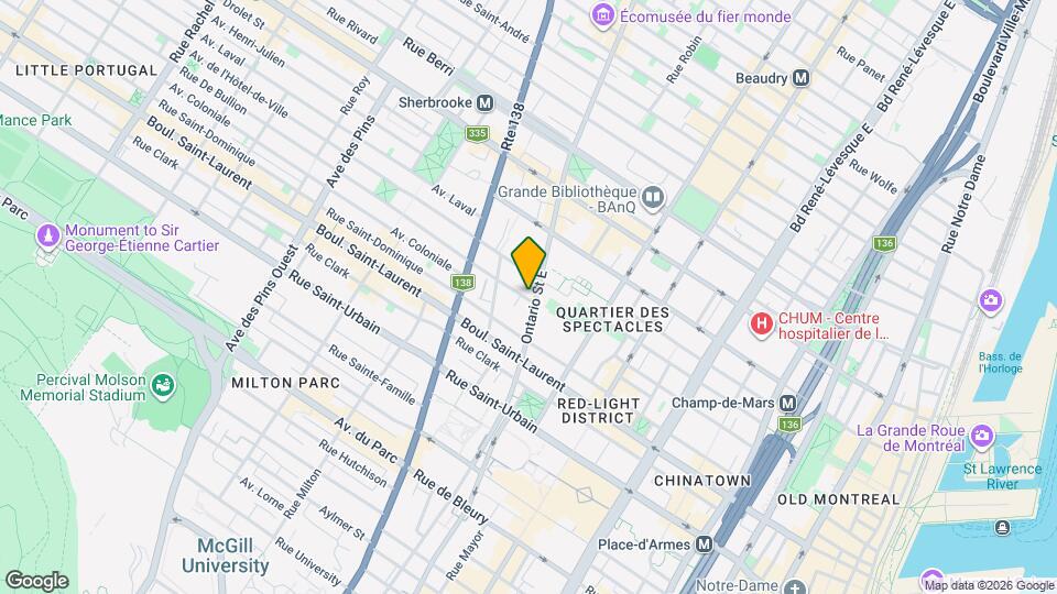 2005 De Bullion Rue Map and Location Details