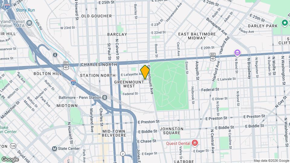 412 E Lanvale St Map and Location Details