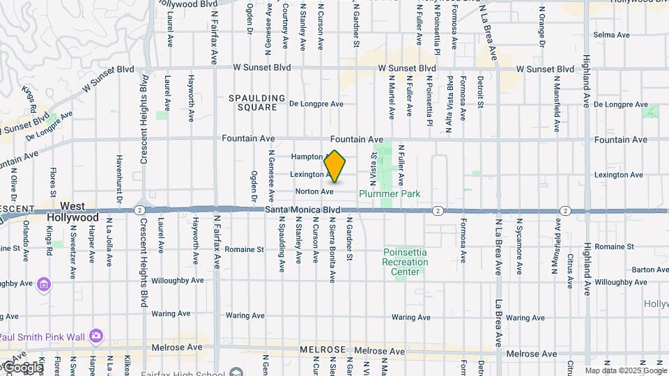 7539 Norton Ave Map and Location Details