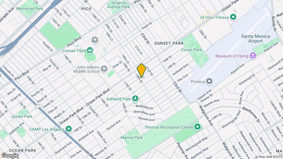 1802 Oak St, Unit 3 Map and Location Details